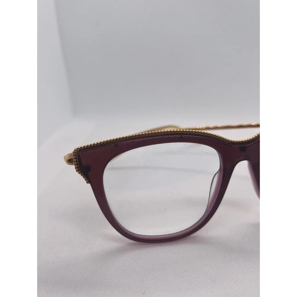 Boucheron‎ BC0068O Eyeglasses Frames Burgundy Gold Tone